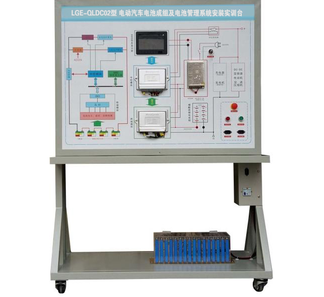 LGE-QLDC02型 電動汽車電池成組及電池管理系統(tǒng)安裝實訓(xùn)臺