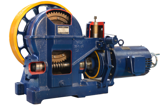 永磁同步無(wú)齒曳引機(jī)解剖模型