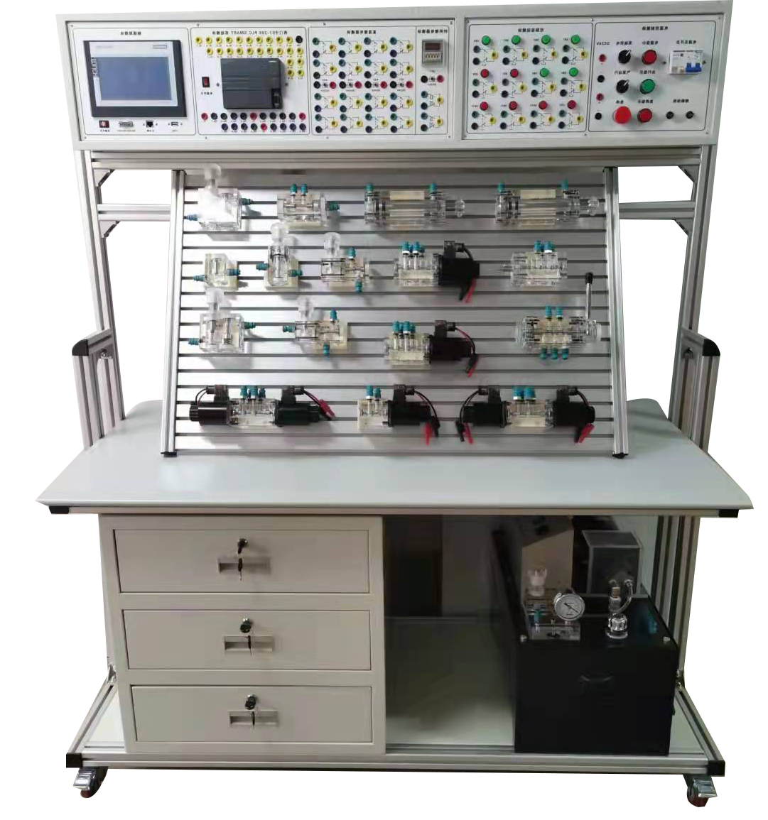 透明液壓傳動與PLC控制實訓裝置